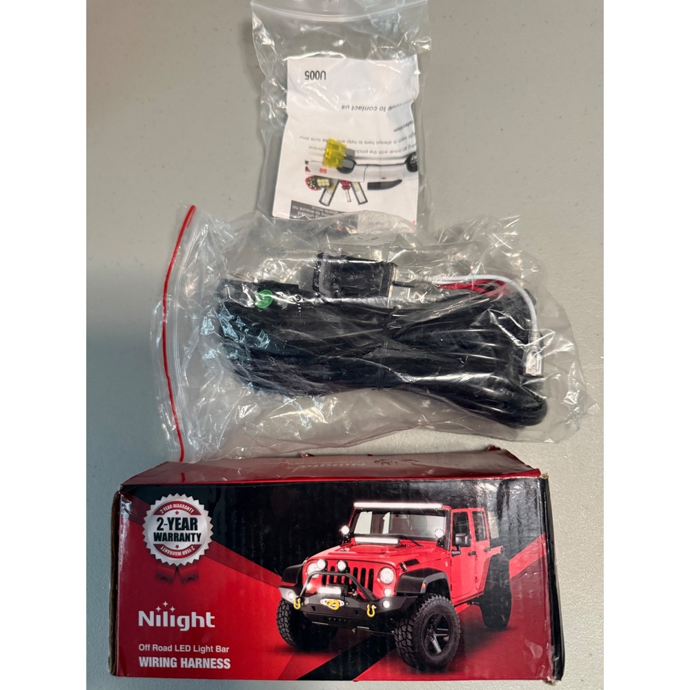 Nilight Off Road LED Light Bar Wiring Harness 10014W 5-Pin Rocker Switch Kit
